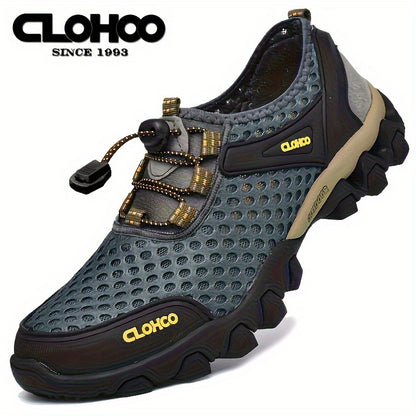 CLOHOO Men's Trendy Comfortable Mesh Sandals, Breathable Wear-resistant Non-slip Sport Shoes For Outdoor Walking Running Hiking, Spring Summer Autumn