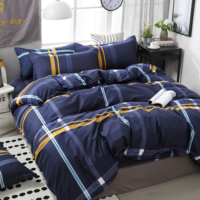 4pcs New Comfortable Breathable Four-Piece Bedding Set (2 Pillowcases, One Quilt Cover, One Bed Sheet) True Love Forever
