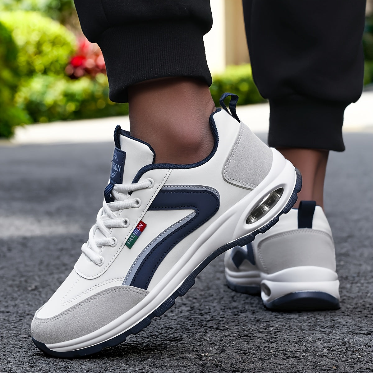 Calçado desportivo casual para homem com amortecimento de ar, confortável e leve para conduzir, lazer, treino e caminhadas ao ar livre.