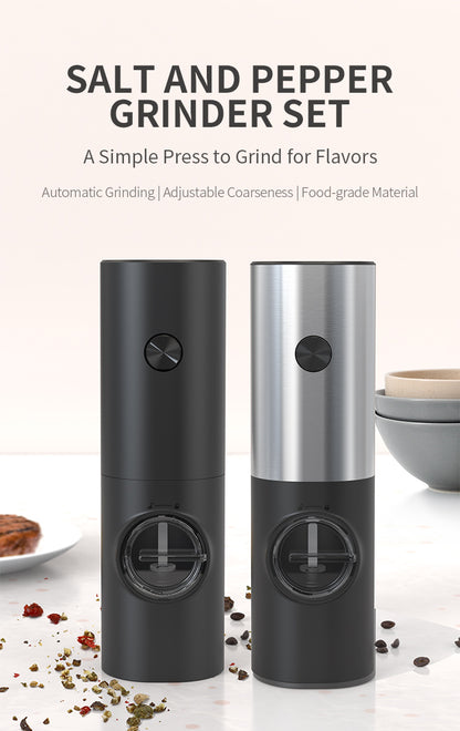 1pc Electric Salt And Pepper Grinder With Adjustable Coarseness Refillable, Pepper Mill, Battery Powered, Kitchen Automatic Grinder, Kitchen Gadgets