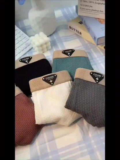 4-Pack Men'S Ice Sliky Fiber Fabric Underwear, Multi-Color Ultra-Thin Elastic Boxer Briefs for Spring, Summer, Autumn & Winter - Breathable and Stretchy Casual Shorts in Various Styles for Daily Wear