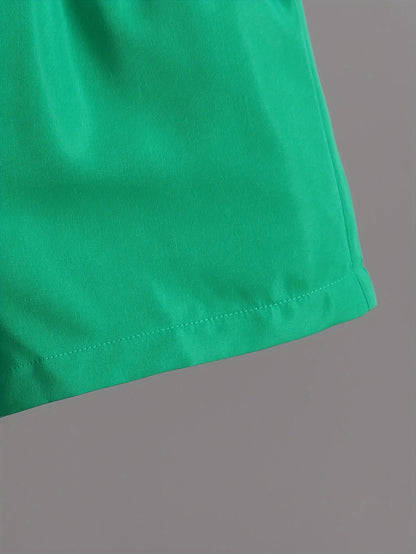 Boys' Summer Fashion Street Shirt Three-piece Set Only Selling Hats, Shirts and Shorts, Perfect for Outdoor