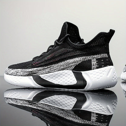 Men's Breathable Lightweight Soft Sole Jogging Shoes For Outdoor Workout, Durable Sneakers For Spring And Summer