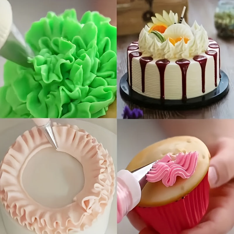 116pcs Cake Decorating Baking Tools Set, Includes Piping Nozzles Pastry Bag Tips Scraper and More Kitchen Gadgets with Storage Box. Buttercream Icing Cheese Bun Dough Pastries DIY for Birthday Parties Family Reunions Holiday