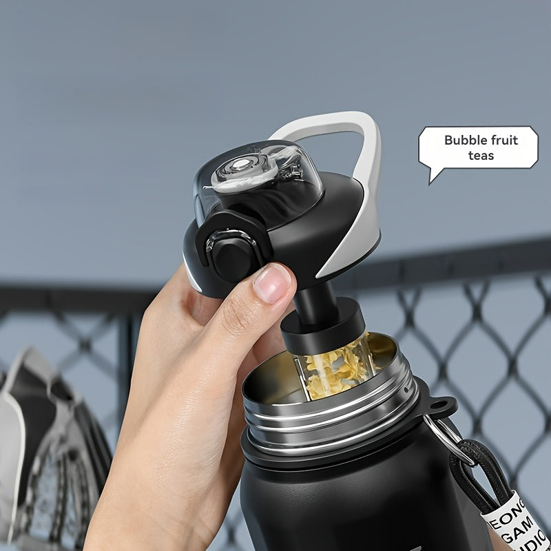 A 1500Ml Stainless Steel Thermos That Keeps Drinks Cold for 24 Hours, Is Leak-Proof, And Free of BPA, Featuring a Portable Handle. It'S an Ideal Gift for Outdoor Activities, Camping, Hiking, And Perfect for Valentine'S Day, M