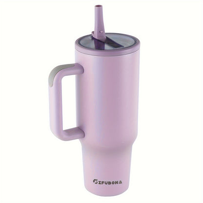 40oz Stainless Steel Insulated Tumbler with Straw Lid - Leak-Proof, Wide Mouth, Portable for Camping & Hiking - Ideal for Mother'S Day, Christmas, Halloween, Thanksgiving Gifts, Insulated Water Bottl