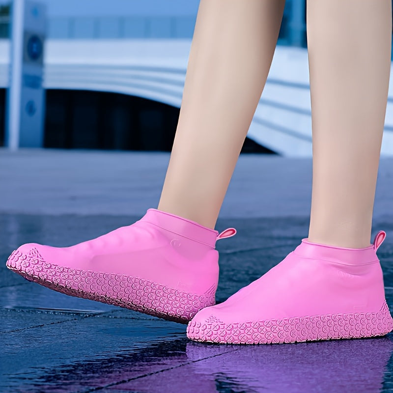 Capas para calçado para senhoras, cavalheiros e estudantes - Capas de silicone reutilizáveis, à prova de pó e antiderrapantes, ideais para a chuva.