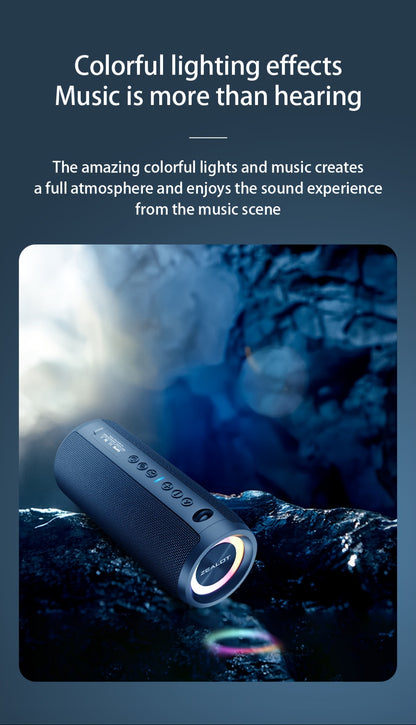 ZEALOT S51 Pro 40W Wireless Speakers - 16Hrs Playtime, Dual Pairing, Booming Bass, Waterproof IPX5, Portable with Handle, USB-C Charging, 7.2 Surround Sound, 40W Power, for Home, Car, Camping, Travel - Ideal Christmas Gift