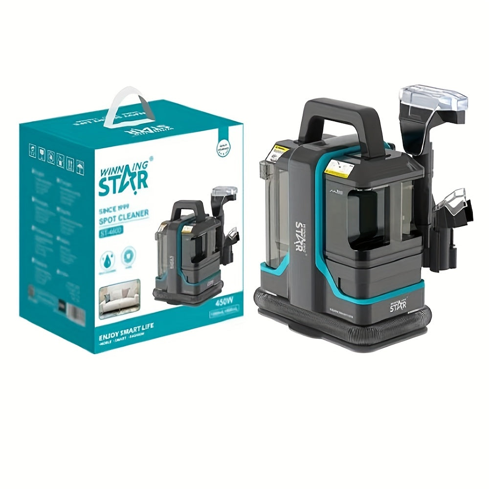 450W Heavy-Duty Carpet Cleaning Machine with Powerful Motor - Deep Cleaning for Hardwood Floors, Carpets, Upholstery, Curtains - Compact Design with Stable Base, European Plug (220-240V) - Ideal for Home, Office, Carpet Clean