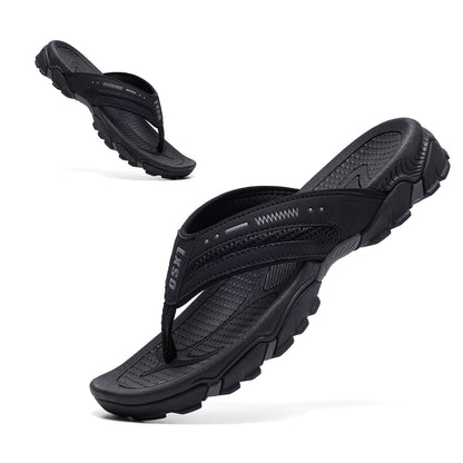 Men's Flip Flops, Outdoor Beach Thong Sandals, Arch Support Athletic Slides, Casual Lightweight Anti-skid Slippers