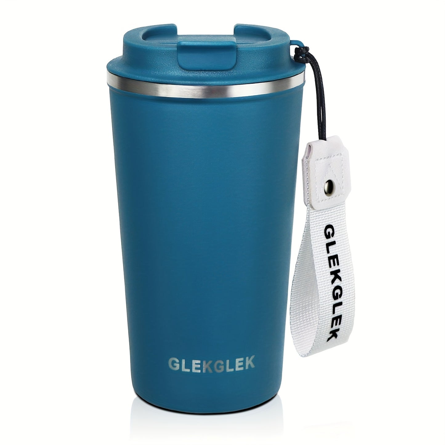 Glekglek 510ml Insulated Travel Mug with Paw Print &amp; Heart Design - Double Wall, Dent Prevention, Dishwasher Safe, Portable Coffee Mug for Valentine's Day, Thanksgiving, Christmas, Father's Day, Teacher's Day, Festive Drinks