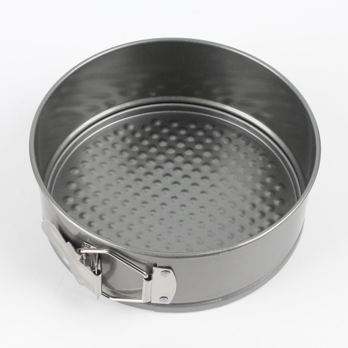 3-Piece Round Carbon Steel Cake Pan Set with Non-Stick Coating, Metal Baking Molds with Springform Clips, Christmas Holiday Cake Mold Kit