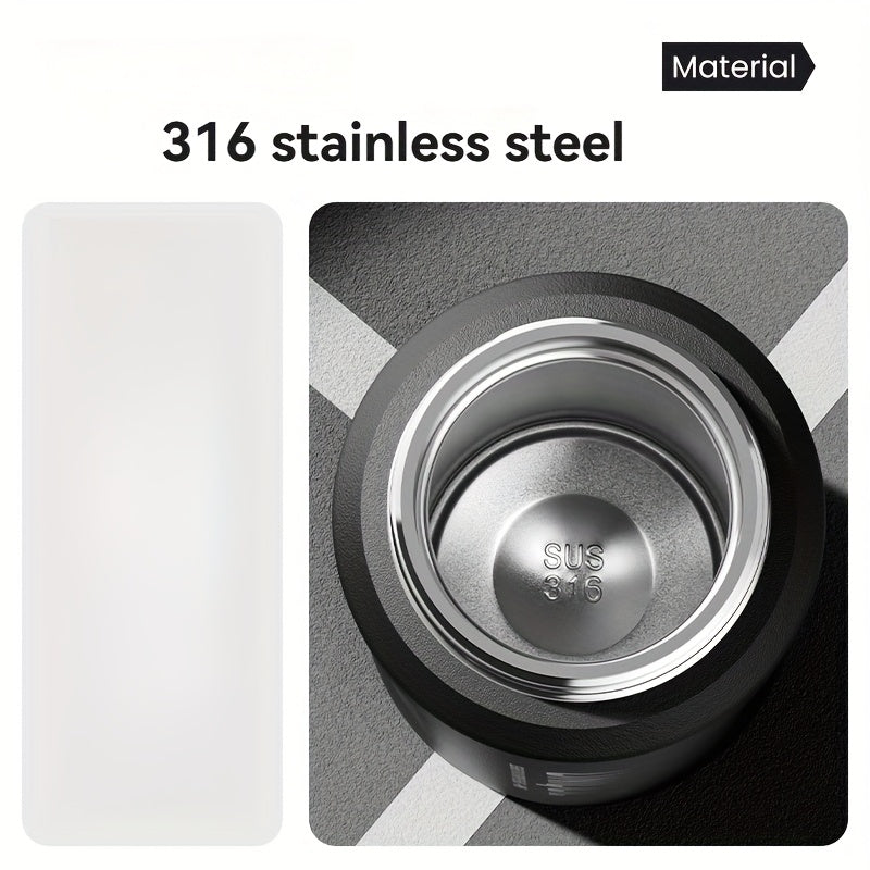 32oz Stainless Steel Pop-Up Water Bottle nRMEi - 316 Stainless steel, BPA-Free, 4-season hot/cold water retention, large capacity for outdoor activities, travel, daily use, insulated water bottle, Sleek M