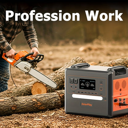 SolarPlay Portable Power Station 2500W (peak 4800W), 2304Wh Solar Generator, Equipped with 400W Solar Panels for 1.5-hour Fast Charging, BMS Emergency Power Supply, Used for Home Backup, Camping, Outdoor Battery Backup, Power