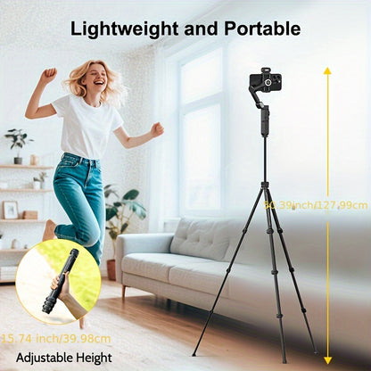Smart X Complete Combo1 Three-Axis Stabilizer Compatible with Android&Phone 12 13 14 15 16 Pro Max Comes with Portable Carrying Bag Retractable Tripod RGB Fill Light AI Tracking 360 Degree Rotation Multi-Angle Shooting Gestur
