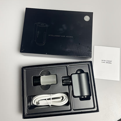 Intelligent Car Air Vent Aromatherapy Diffuser - Cylindrical Shape, Battery Powered with Rechargeable Lithium Battery, 3 Operating Modes, Spray Format for Fresh Fragrance