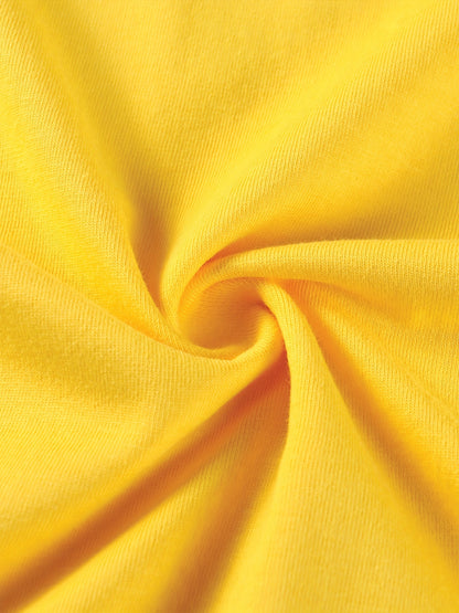 T-shirt infantil de cor sólida, blusa casual de manga curta, t-shirt infantil para o verão.