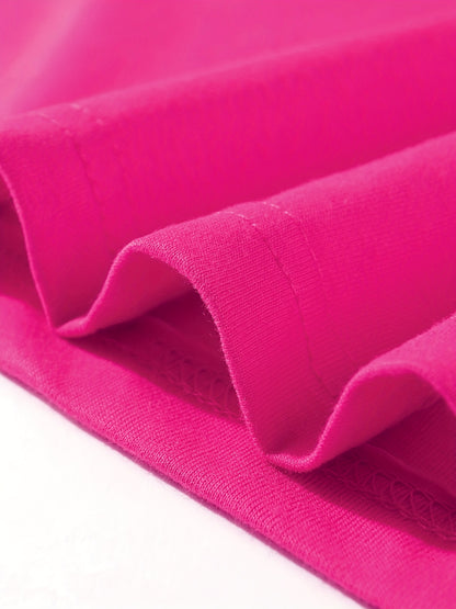 T-shirt infantil de cor sólida, blusa casual de manga curta, t-shirt infantil para o verão.