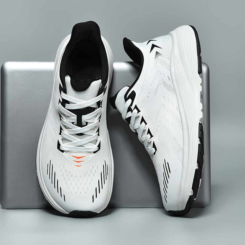 Men'S Wide Toe Box Running Shoes - Non-Slip MD Sole, Breathable Fabric Upper, All-Season Gym, Jogging, Walking Shoes - Lace-Up Athletic Sneakers for Big Feet & Wide Feet - Available in Multiple Colors (Dark Blue/Neon Yellow)