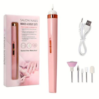 1pc Electric Nail Drill Machine, Porfessional Nail Drill Kit For Gel Nails And Home Nail Salon, Manicure Pedicure Polishing Tools