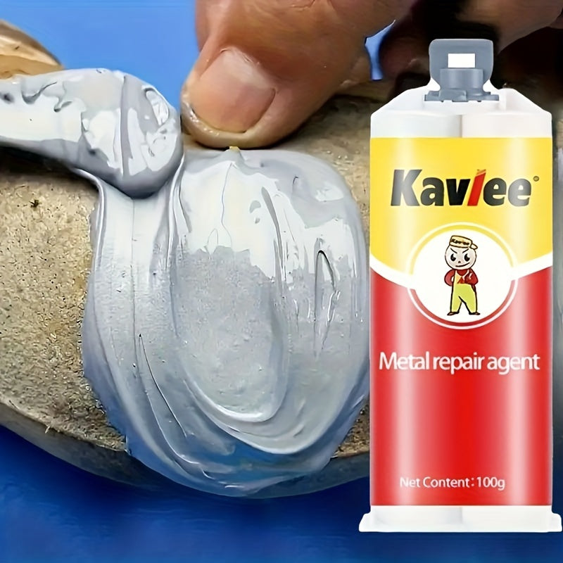 KAVLEE 100g Magic Repair Glue - AB Metal Strength, Heat Resistant, Cold Weld Adhesive for Durable Iron Bonding, Quick & Easy Application, All-Purpose Repair Gel, Allpurpose Adhesive|Userfriendly Packaging|Cold Weld Technology