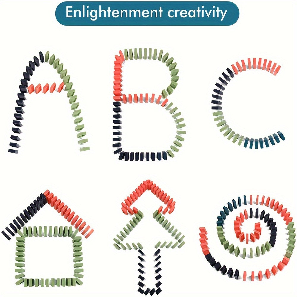 Fun and Educational Domino Rally Electric Train Set for Kids - Creative Building Blocks for Hours of Fun! Halloween Christmas Gifts