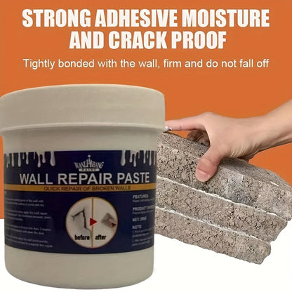 Kit de Reparação de Paredes com Espátula - Massa de Secagem Rápida para Drywall, Preenchimento de Buracos e Fissuras, Acabamento à Base de Cal, Reparação Autocolante de Paredes de Gesso, Branca, Material Plástico, Fácil de Usar para Reparações Domésticas