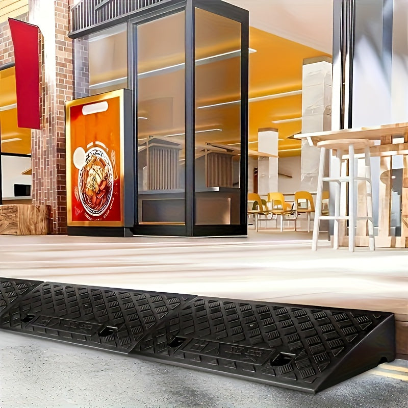 2pcs Heavy-Duty Portable Ramps with Non-Slip Surface - 5cm Height, Durable Plastic Construction for Cars, Motorcycles, Wheelchairs, and Pets - Easy to Use for Loading and Unloading, Accessibility Ramp for Outdoor Use, Car Ramp