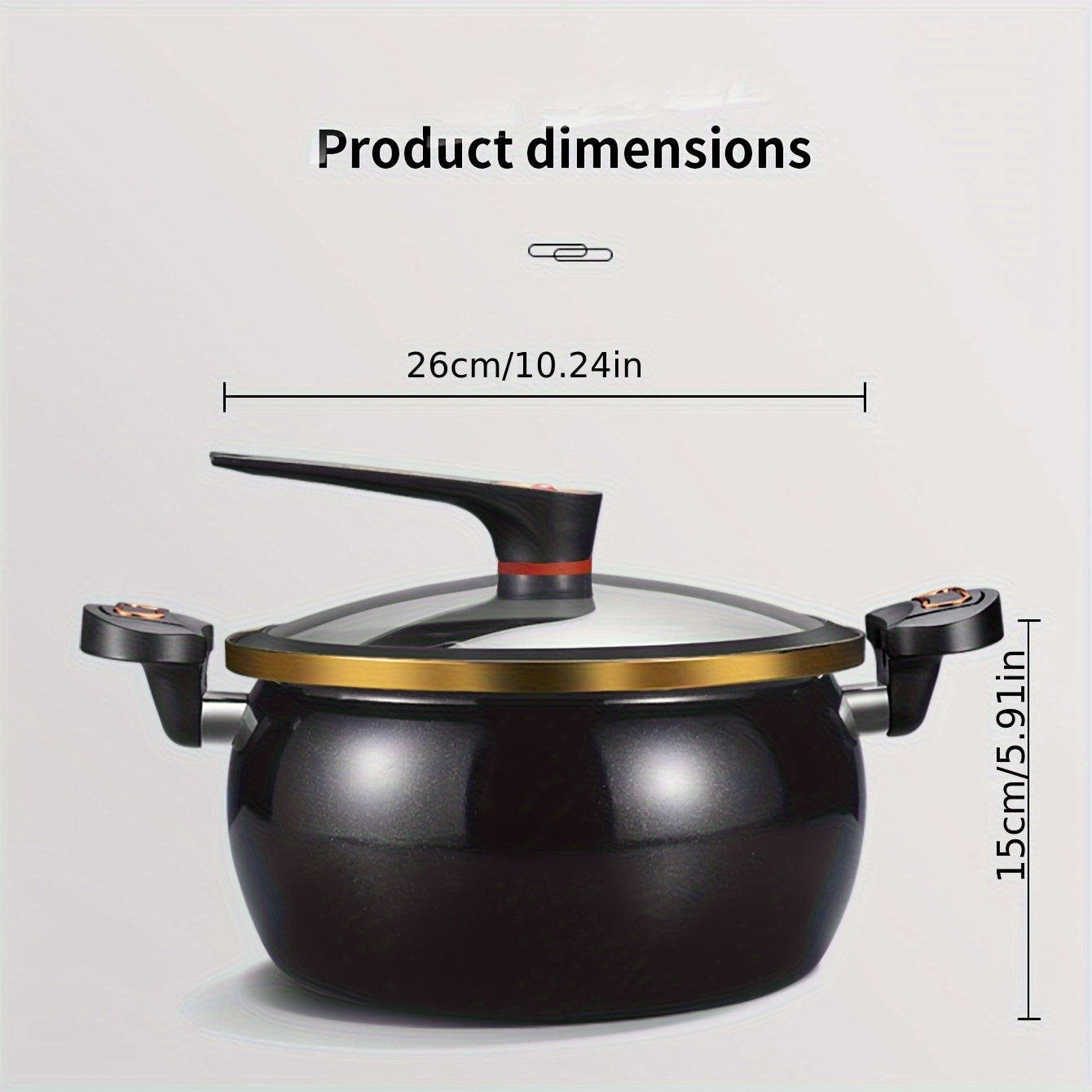 1 Piece Chubby Multi-Functional Soup Pot, 7L Large Capacity, 26cm Stew and Cooker, Non-Stick Pot for Induction and Gas Stoves