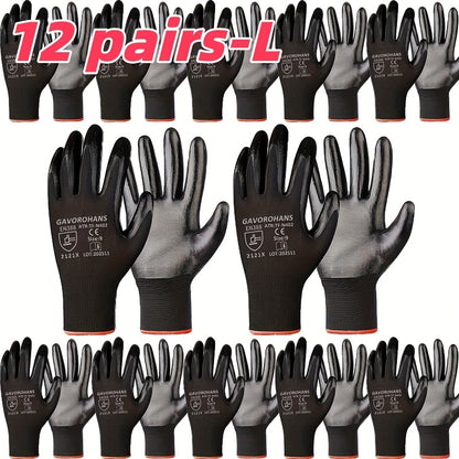 6/12 Pairs of Gardening Gloves, Work Gloves, Men's Work Gloves, Gardening Garbage Cleaning Gloves, Women's Gardening Gloves, Gardening Tools, Gardening Work Gloves