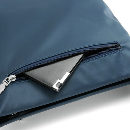 Men's High Quality Oxford Fabric Crossbody Backpack - Lightweight Large Capacity with Adjustable Strap, Multiple Compartments & Zippered Pocket, Navy Blue & Black for Business, Travel, Commuting - Stylish Durable Casual Work