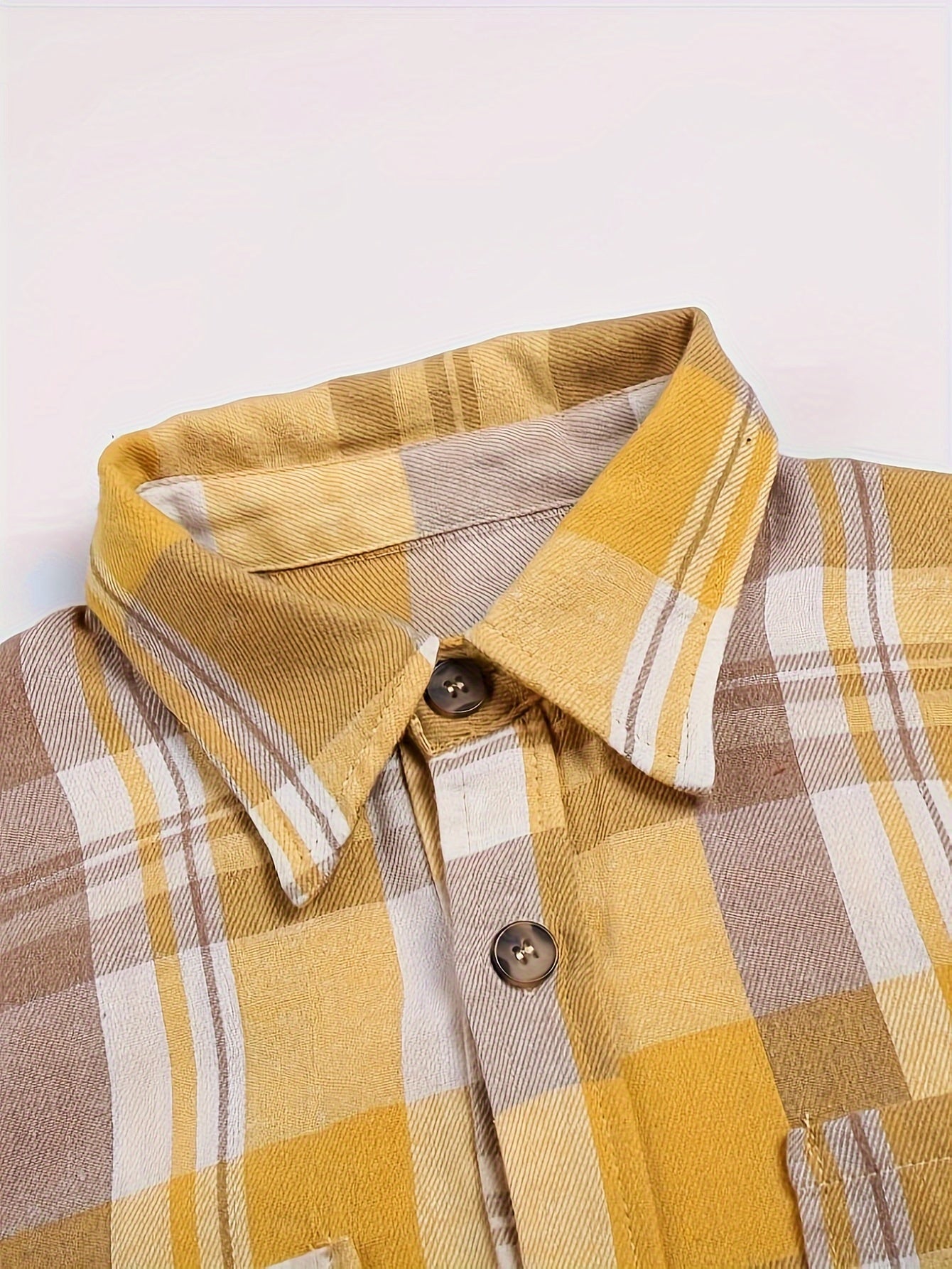 Women'S Casual Pink Plaid Button-Up Shirt - Short Sleeve Summer Top with Collar, Lightweight & Breathable Fabric for Casual Attire, Short Sleeve Blouse
