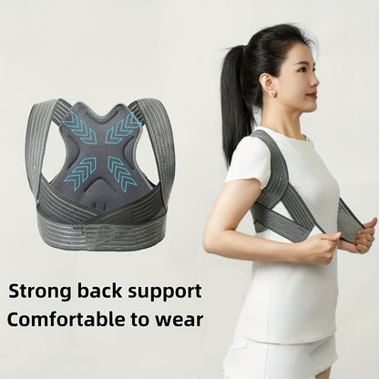 Posture corrector, unisex adjustable posture trainer with breathable mesh, lightweight and comfortable, suitable for gym and daily use, fitness accessory