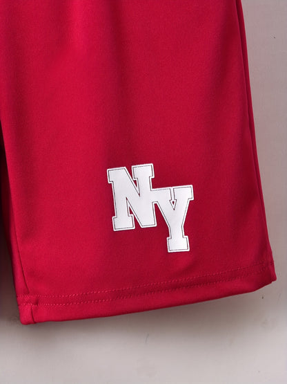 Cool Short-Sleeve T-Shirt with Letter Print And Shorts Set for Boys, for Outdoor