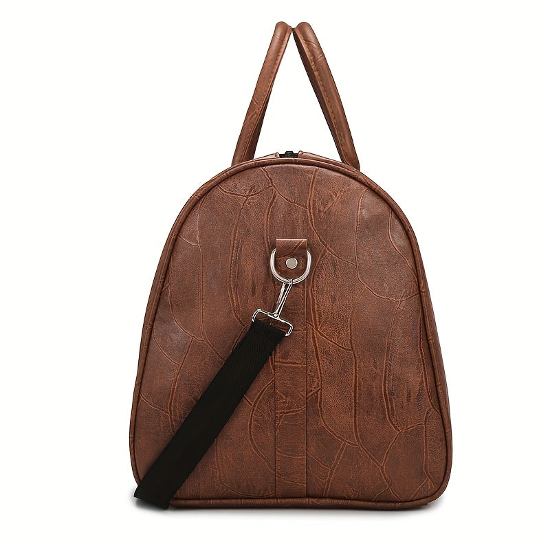 Retro Men'S Travel Bag in a Simple And Spacious Design, Suitable for Casual Use, with Both Hand And Crossbody Options.