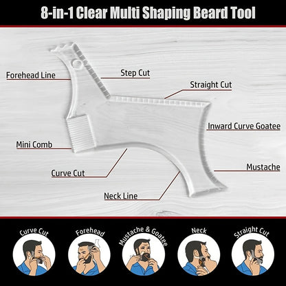 1pc Beard Ruler, Beard Styling Tool, Beard Styling Comb, Beard Template Styling Comb Father's Day Gift