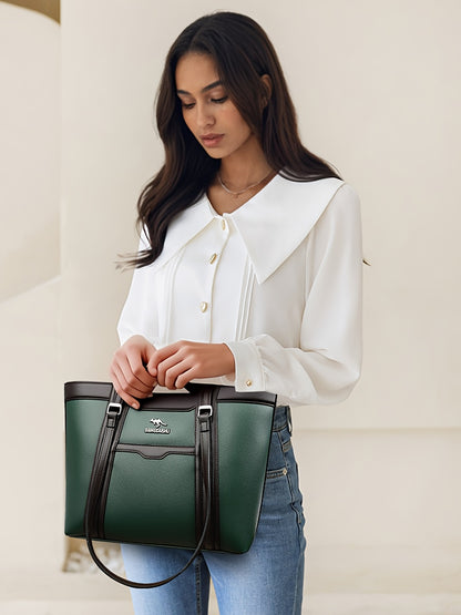 2025 New Women'S Shoulder Tote Bag, Stylish Large Capacity Underarm Bag, Casual Handbag, Soft Shoulder Bag, Women'S Commuter Bag, Made of High-Quality Synthetic, a Bag for Documents, Elegantly Simple Design, Zipper Closure, S