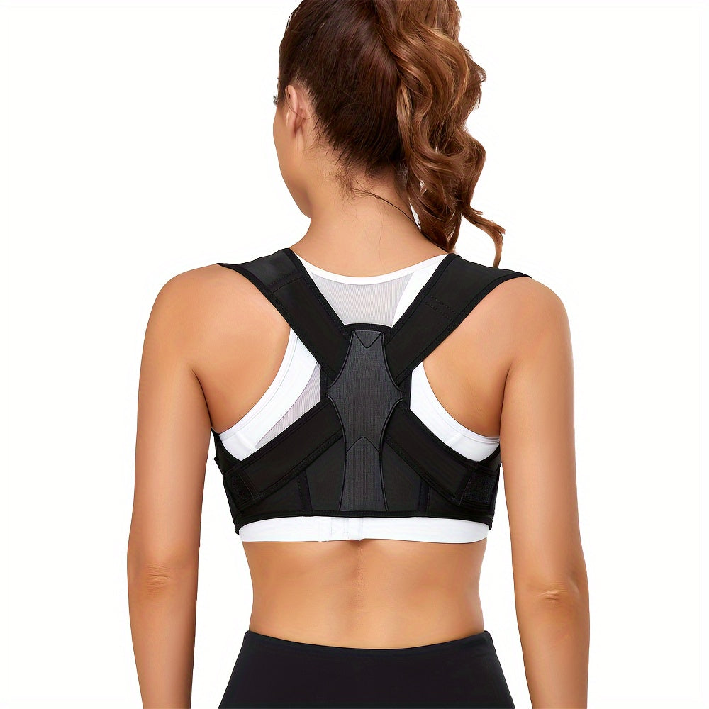 Cinta Postural para Mulher e Homem, Cinta Ajustável para a Parte Superior das Costas com Suporte para a Clavícula e Relaxamento para o Pescoço, Ombros e Parte Superior das Costas