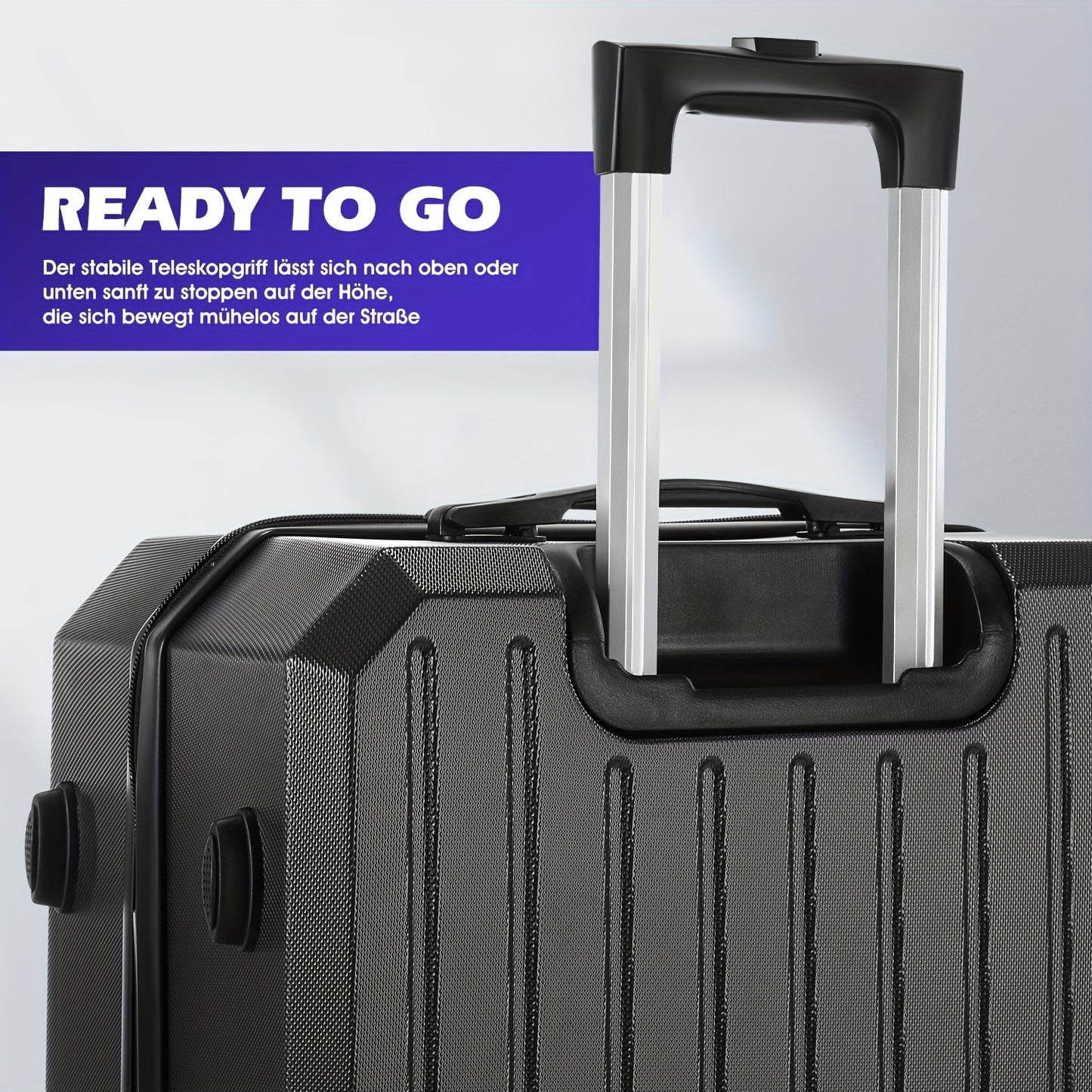 Hardshell Luggage Set Of 4pcs, With 360° Dual Spinner Wheels And Integrated Lock, Carry-on Luggage