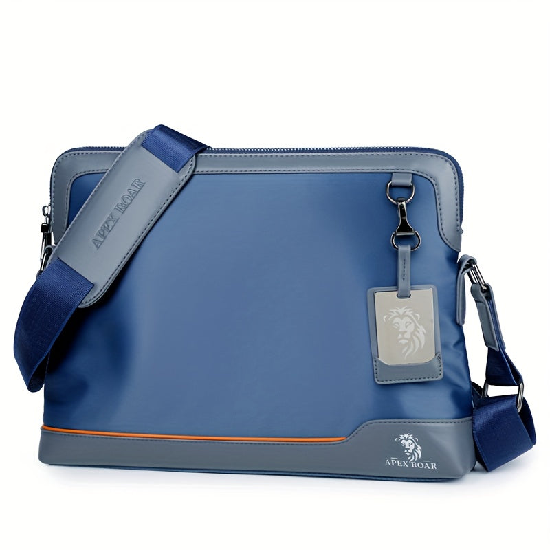 Men's Large Laptop & Wallet-like Tote - Soft Slim Texture, Adjustable Strap, Fits 38.1cm Devices - Ideal for Travel, Gym & Daily Use - Black & Blue Color Options