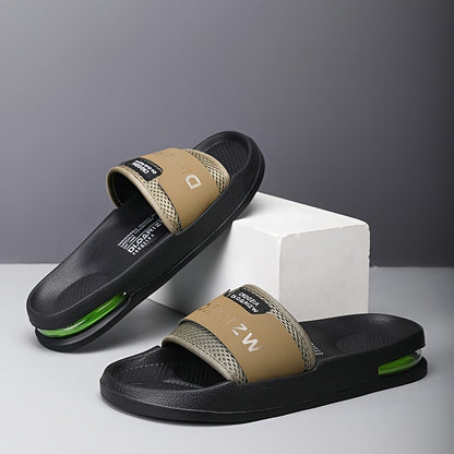 Men'S Casual Slip-On Sandals with "2W" Embroidery - Non-Slip, EVA Material, Black and Brown, Comfortable for Indoor and Outdoor Use, Casual Footwear | Stylish Sandals | EVA Sandals