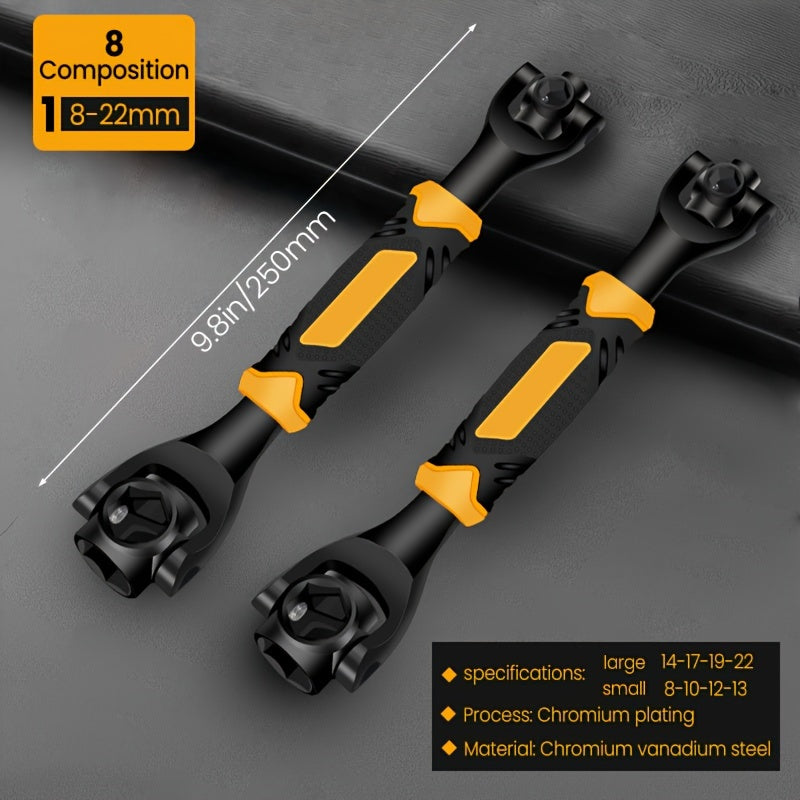 8/52 In 1 Wrench Anti Slip Rubber Handle Chromium Vanadium Steel Durable Multi Functional Manual Tools