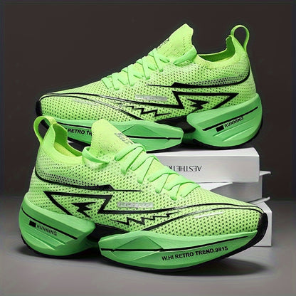 Ténis Slip-On para Homem - Calçado de Corrida Respirável com Estampado Geométrico e de Letras para Ginásio e Uso Casual