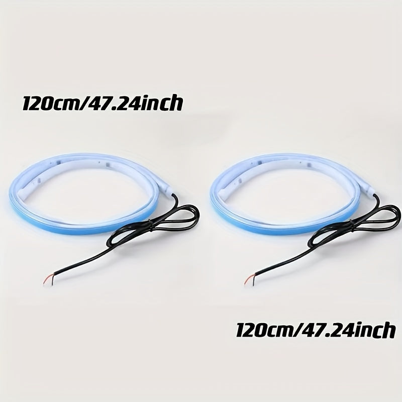 2pcs Door edge light strip, atmospheric light strip, pickup truck welcome decoration light, ambient light, LED flow light