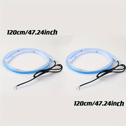 2pcs Door edge light strip, atmospheric light strip, pickup truck welcome decoration light, ambient light, LED flow light