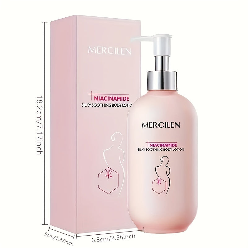 Niacinamide body lotion 250g, containing niacinamide, hyaluronic acid, calendula, can moisturize Light Beige. The ingredients are mild and suitable for all Light Beige types