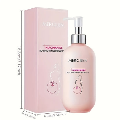 Niacinamide body lotion 250g, containing niacinamide, hyaluronic acid, calendula, can moisturize Light Beige. The ingredients are mild and suitable for all Light Beige types