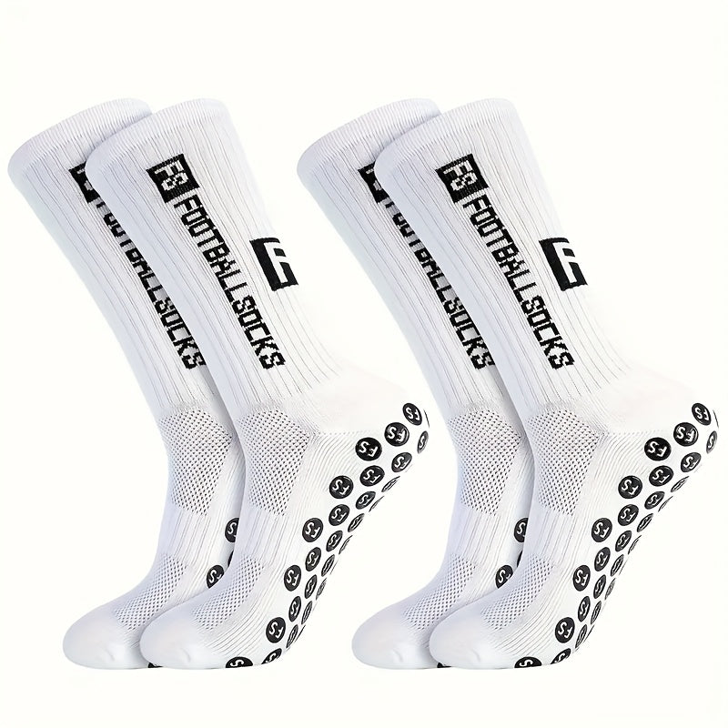 2/6/10/20 Pairs Men'S Thickened Moisture-Wicking Breathable Soccer &amp; Basketball Training Socks - Non-Slip Grip, Cushioned Arch &amp; Heel Support, Sweat-Resistant, Soft Elastic Athletic Socks For Outdoor Sports, Gym, Football Mat
