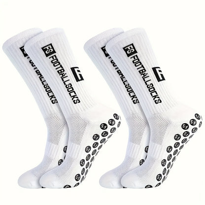 2/6/10/20 Pairs Men'S Thickened Moisture-Wicking Breathable Soccer &amp; Basketball Training Socks - Non-Slip Grip, Cushioned Arch &amp; Heel Support, Sweat-Resistant, Soft Elastic Athletic Socks For Outdoor Sports, Gym, Football Mat