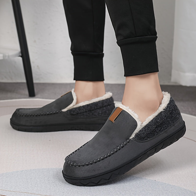 SKYGRASS Unisex Slip-On Slippers - Thick Cushioned EVA Sole, Soft Fabric Upper & Lining, Round Toe Design for Indoor/Outdoor Use - Winter Warmth, Casual Comfort - Ideal Gift for Men & Women, Indoor Slippers, Indoor Footwear,